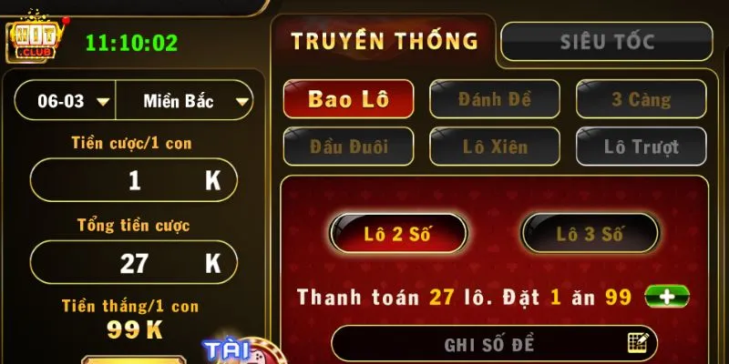 Đặt cược lô đề online tại HitClub