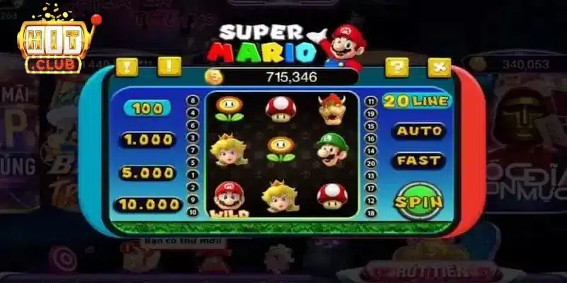 Các dòng thanh toán và biểu tượng của mini game
