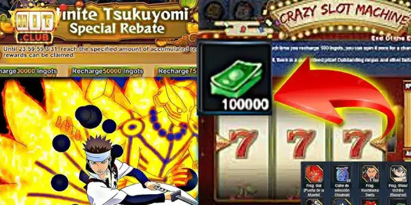 Giao diện chính của Naruto Slot trên Hitclub
